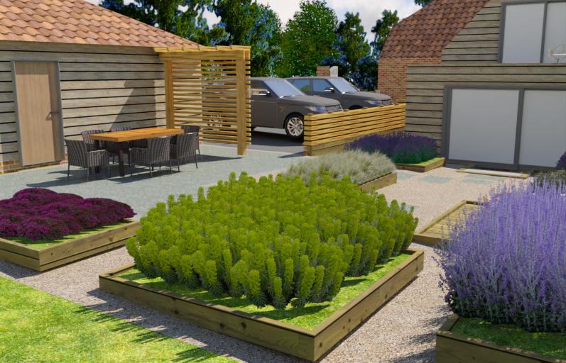 3D visual of a Loughborough Garden Design
