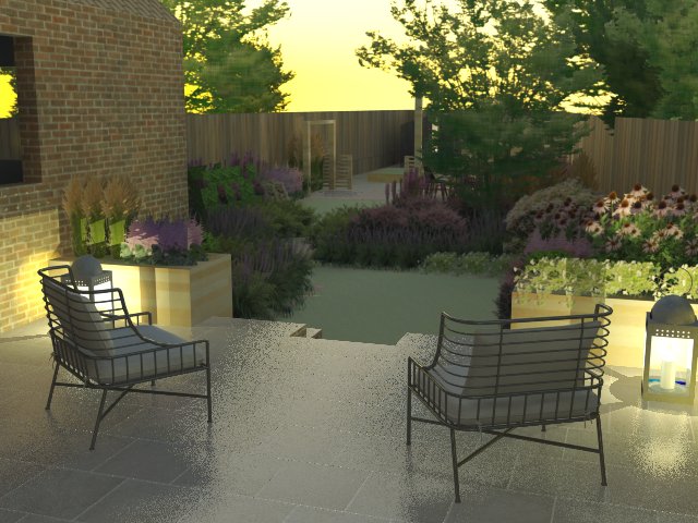 3D visual of a Loughborough Garden Design