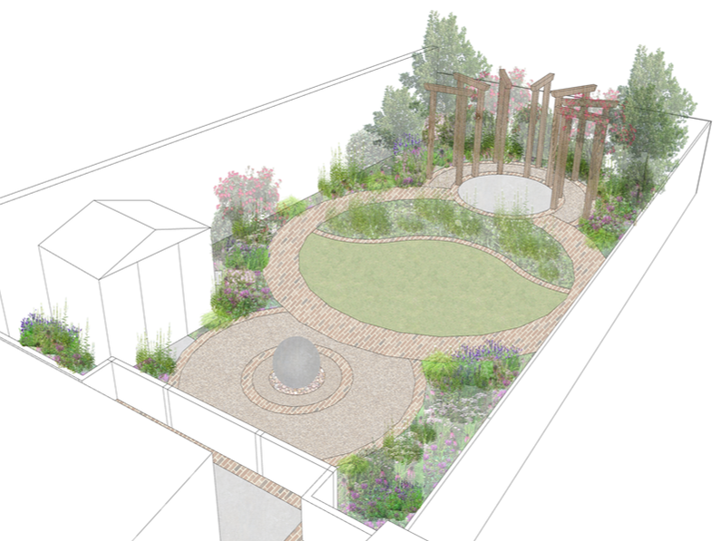 Garden Design 3d visual, Syston